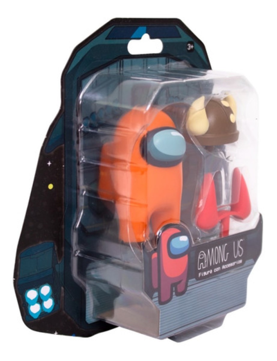 Figuras Ruz Among Us Tripulante Naranja & Rojo Diversión