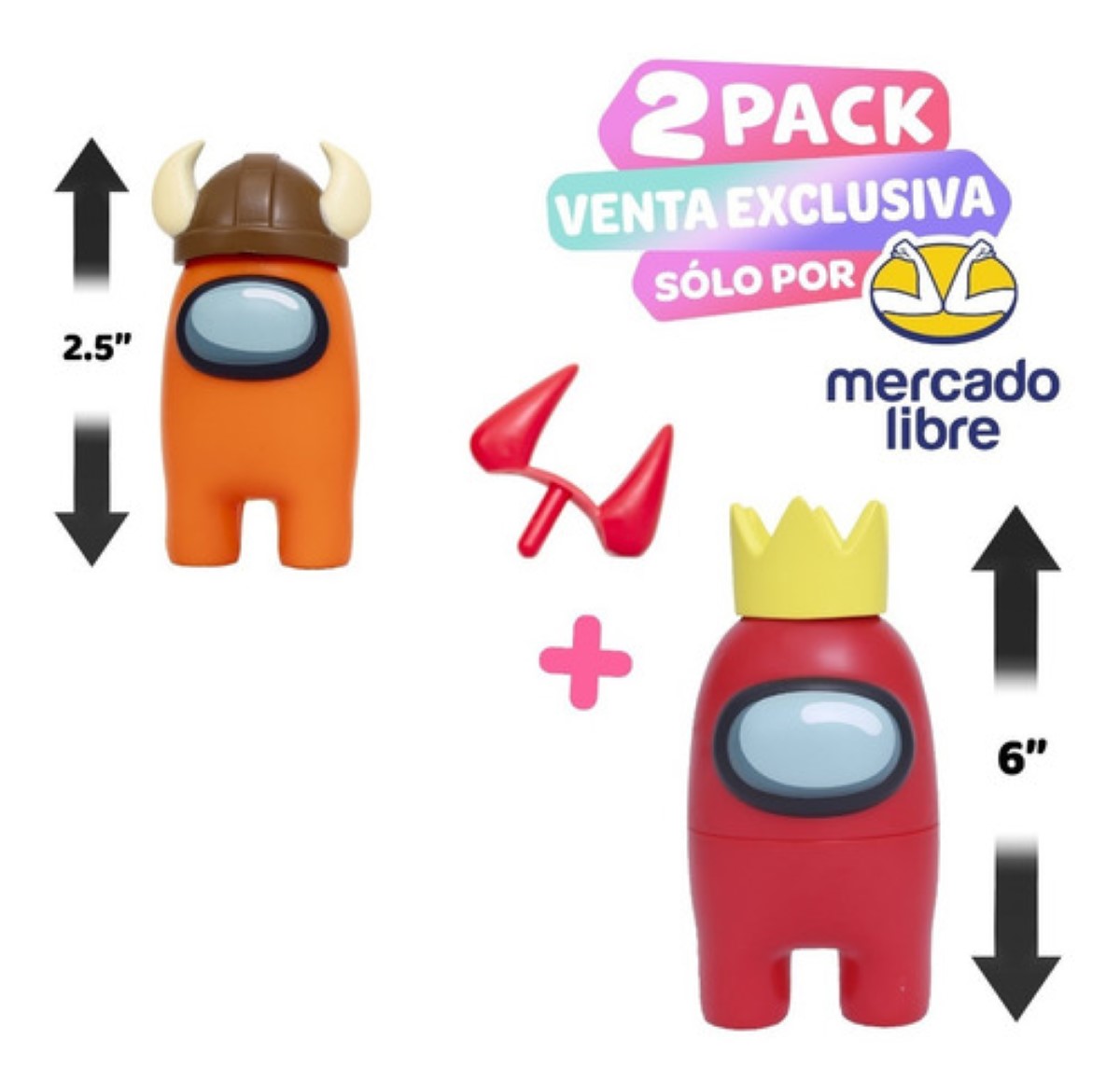 Figuras Ruz Among Us Tripulante Naranja & Rojo Diversión