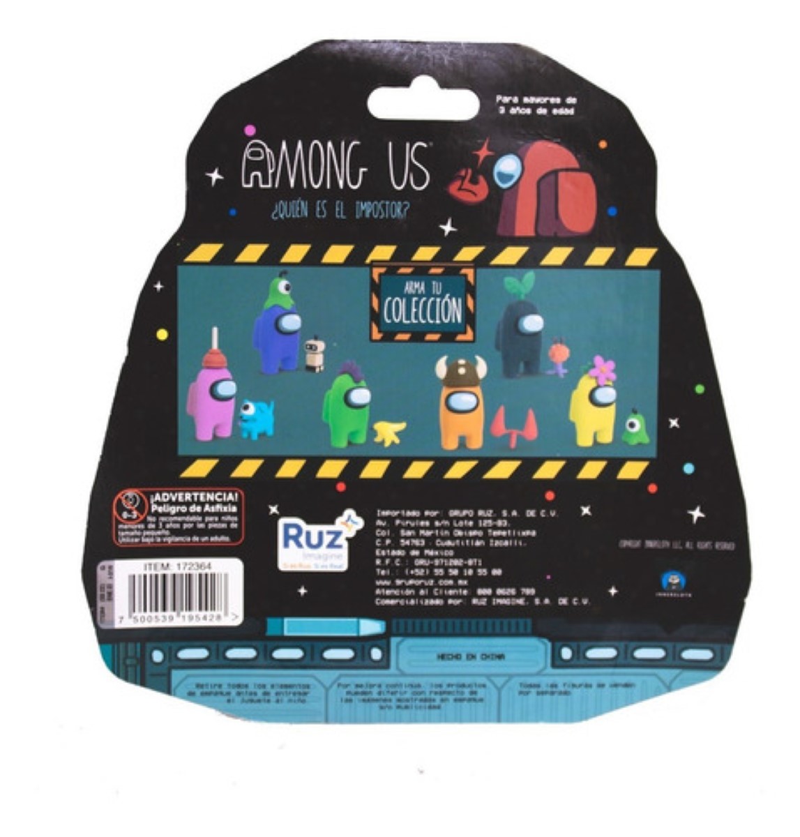 Figuras Ruz Among Us Tripulante Naranja & Rojo Diversión