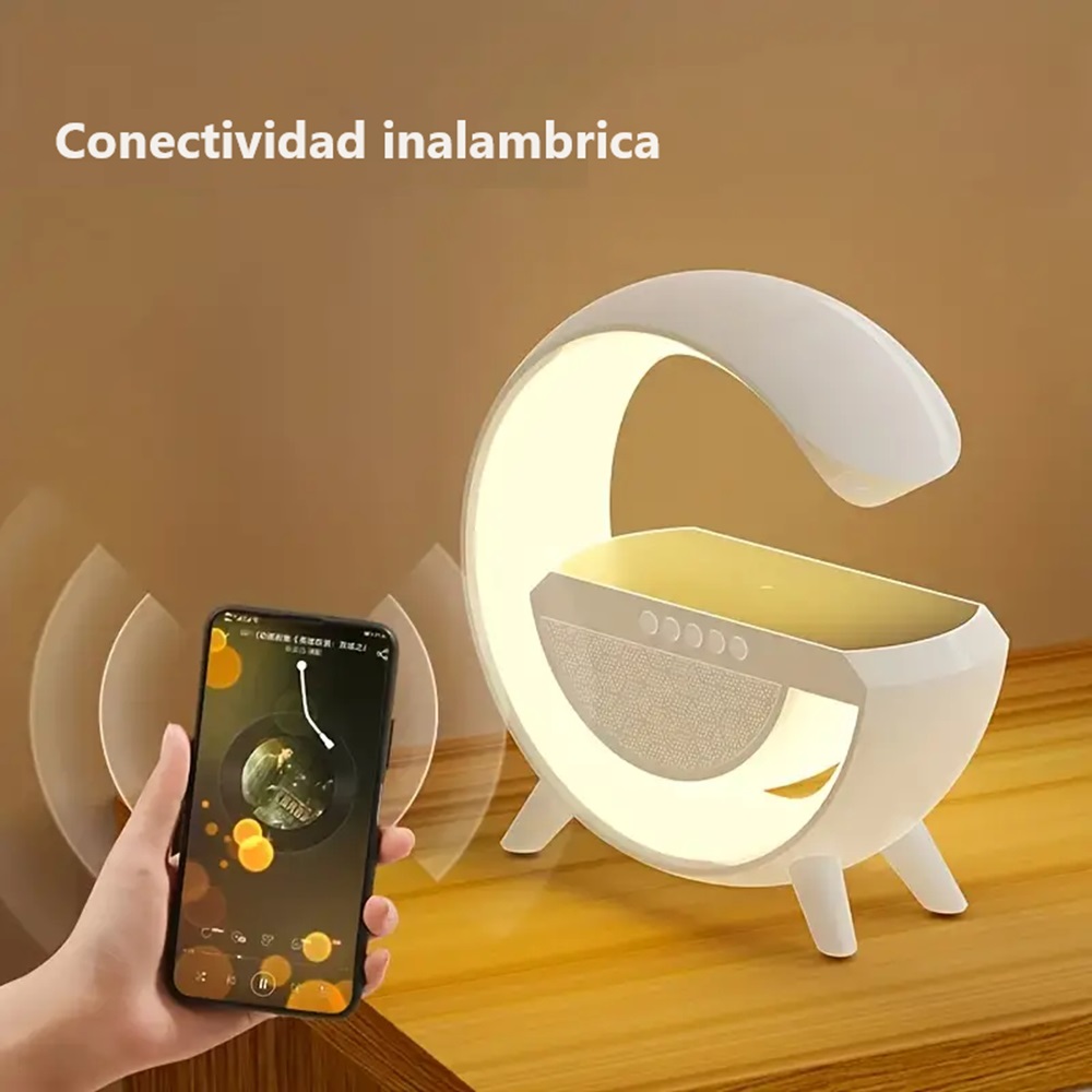 Cargador inalambrico lampara led inteligente