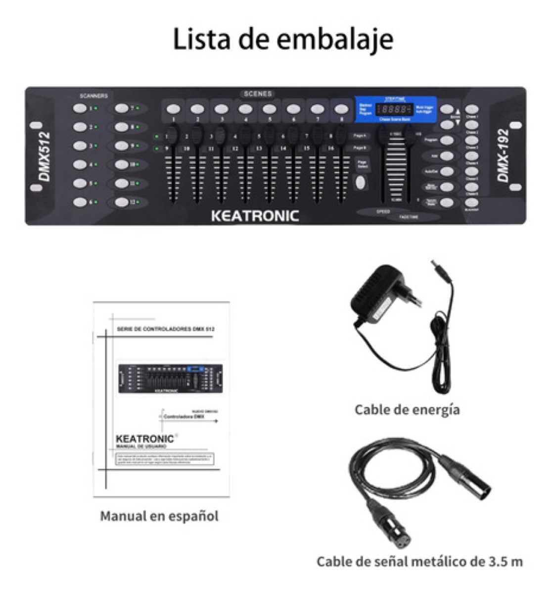 Controlador Dmx 192 Canales Luces Dj Consola 512 + Línea