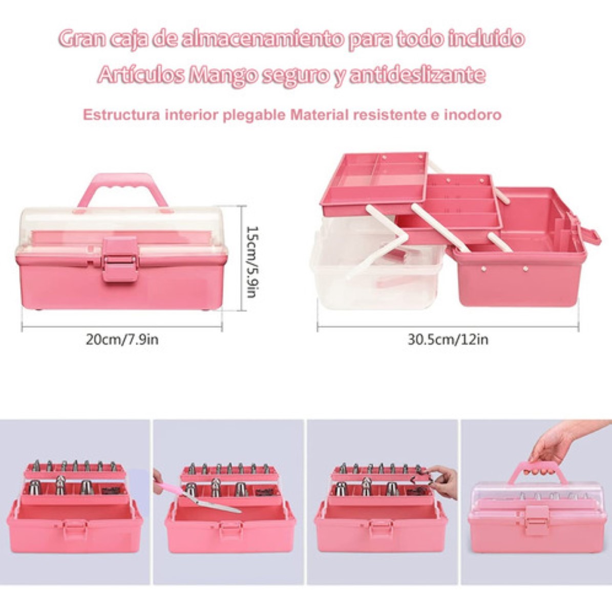 Kit De Decoración Pasteles 337pcs Accesorios Para Reposteria Rosa