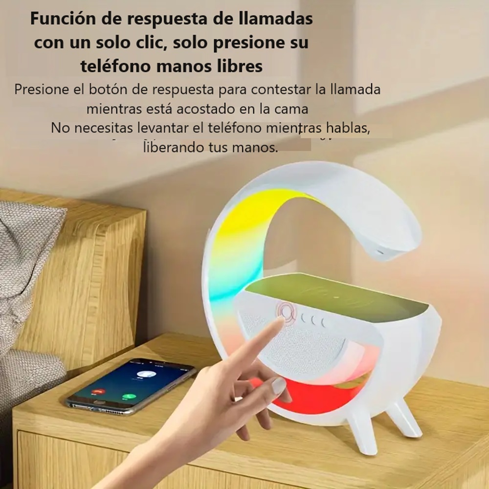 Cargador inalambrico lampara led inteligente