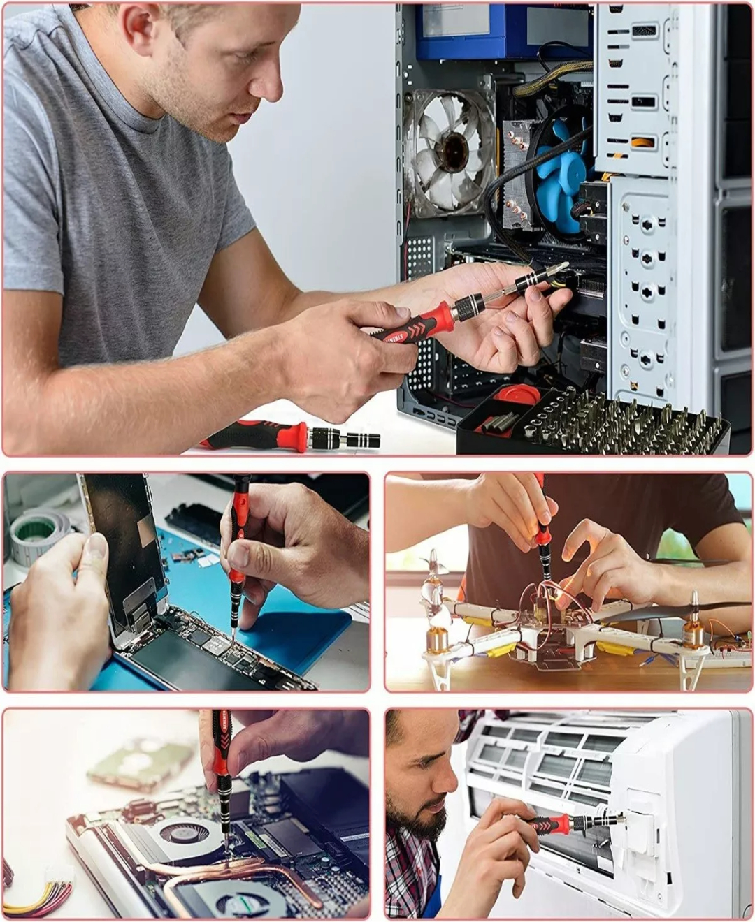 Kit De Desarmador Herramientas Reparo Precisión Pc 115 En 1