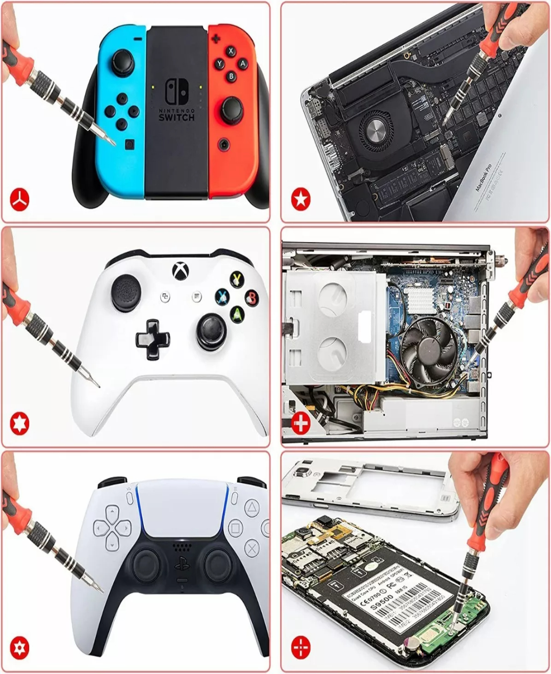 Kit De Desarmador Herramientas Reparo Precisión Pc 115 En 1