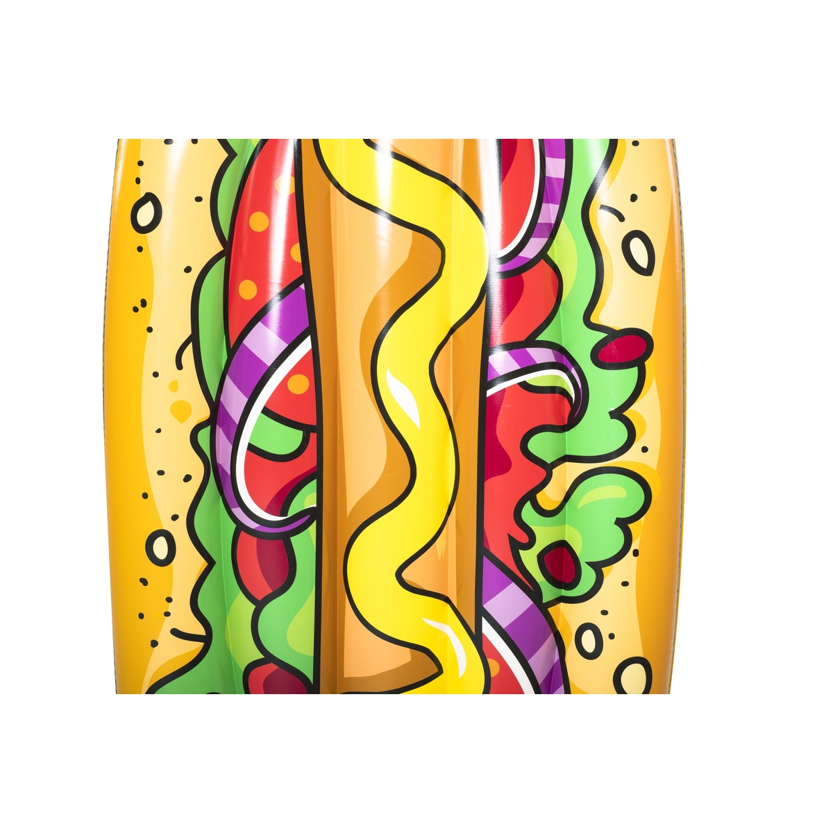 Cama inflable adulto decorada hot doog 1 modelo  1.90 metros x 1.09 centimetros (6.7 x 43pulgadas) caja (1)