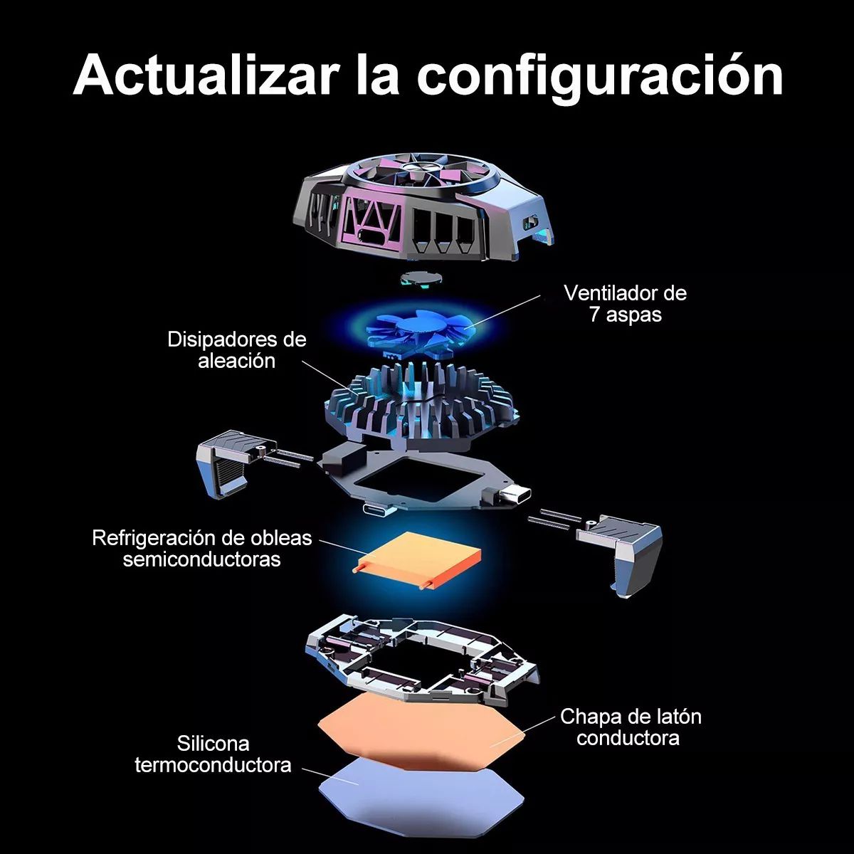 Ventilador Para iPhone Enfriamiento Del Celular Gamer