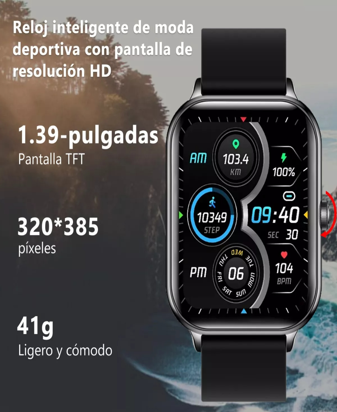 Reloj Inteligente Ku6 1.91'' Smartwatch Bluetooth Llamada