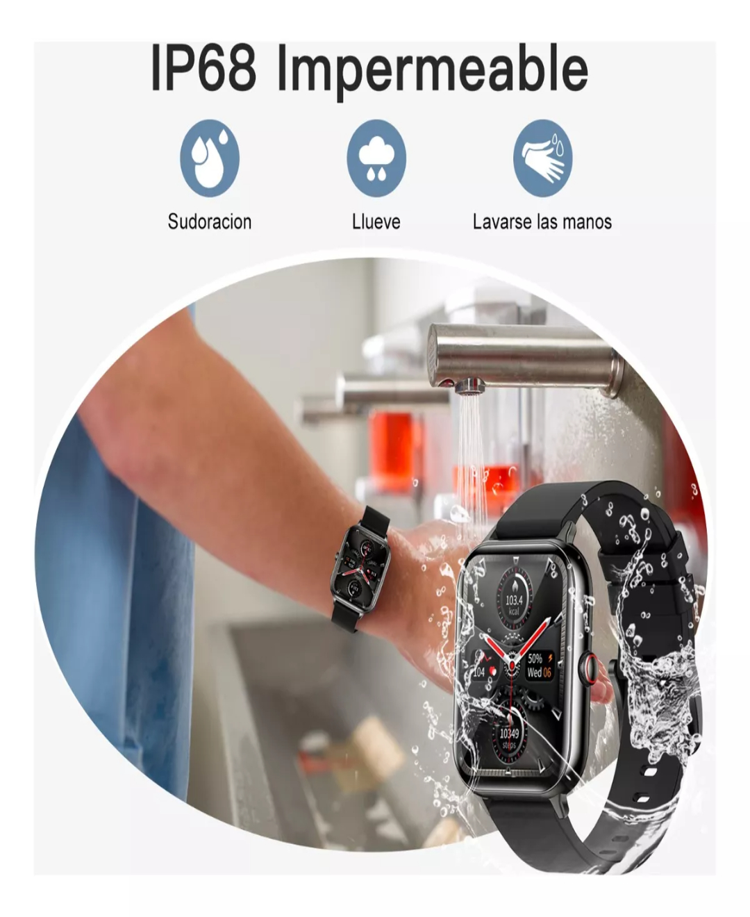 Reloj Inteligente Ku6 1.91'' Smartwatch Bluetooth Llamada