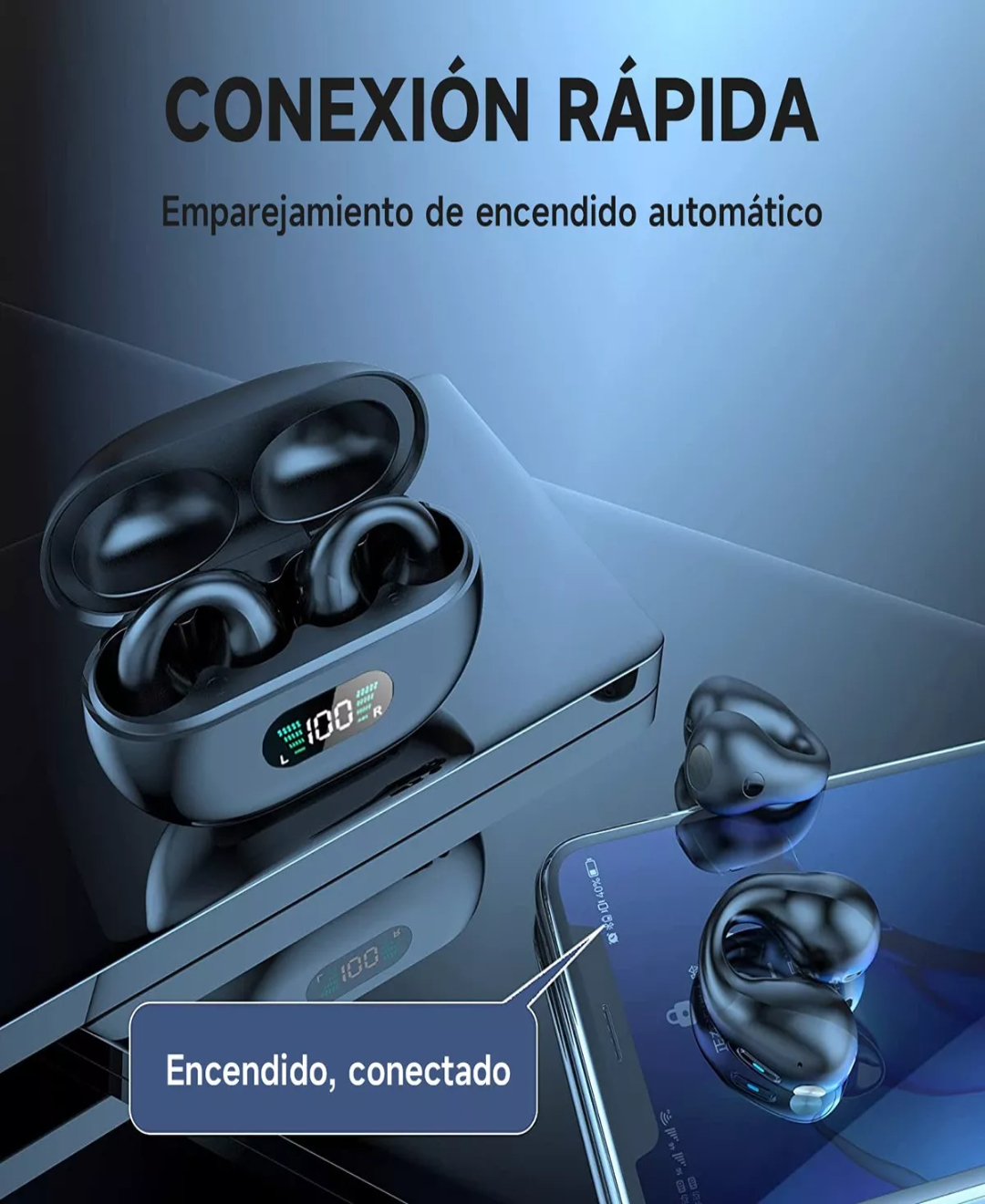 Audifonos Inalámbricos Conducción Ósea Bluetooth Deportivos