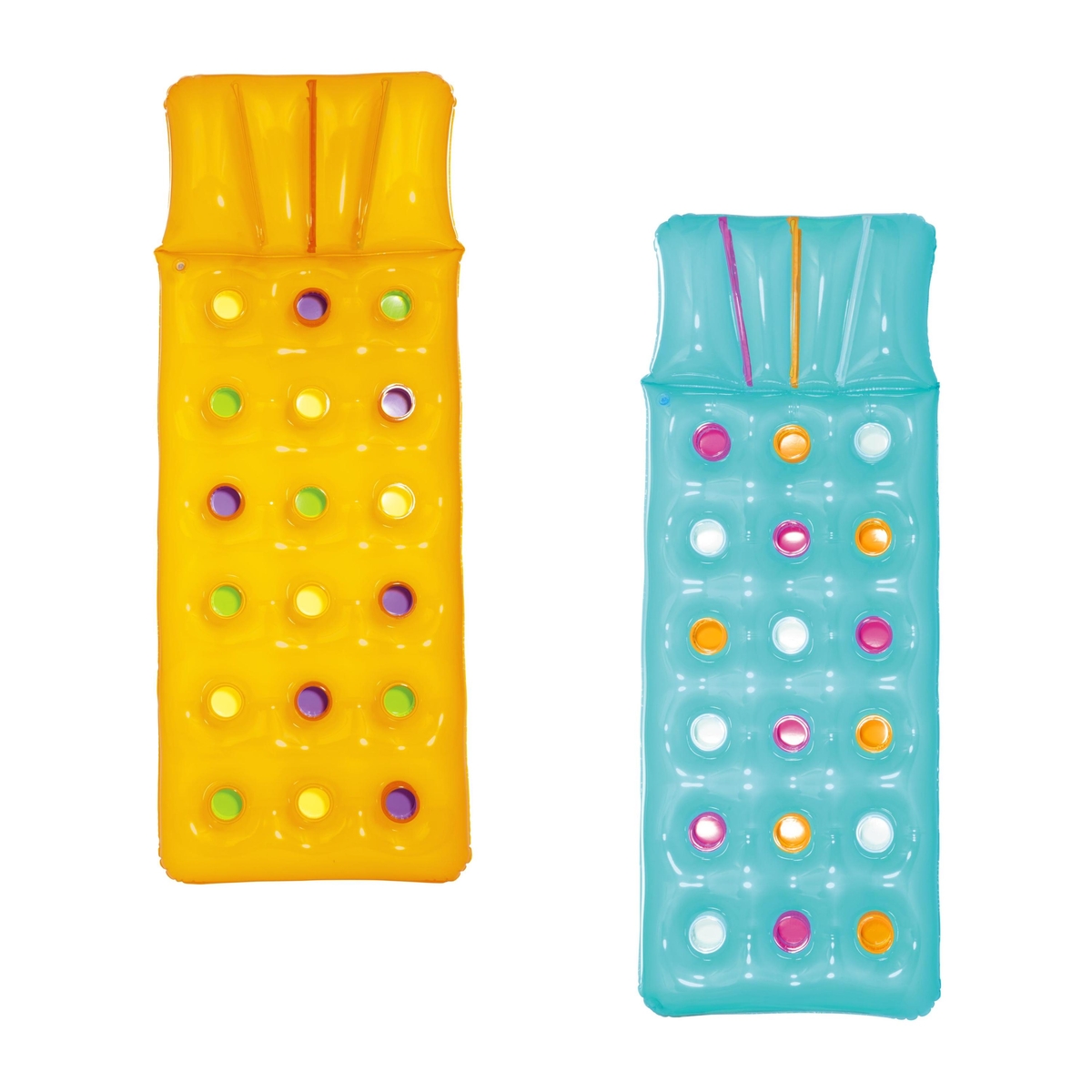 Cama Inflable adulto 2 colores azul y rosa  1 modelo  188 metros x 71 centimetros  (74x28 pulgadas) bolsa (1)