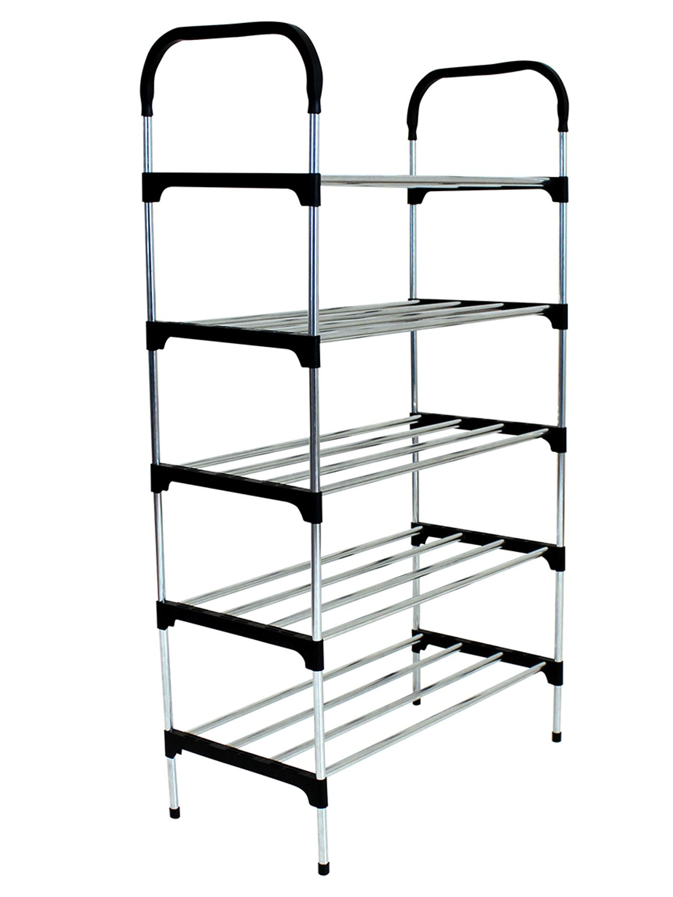 Organizador Zapatera de Estante Tubular 5 Niveles Galvanizada