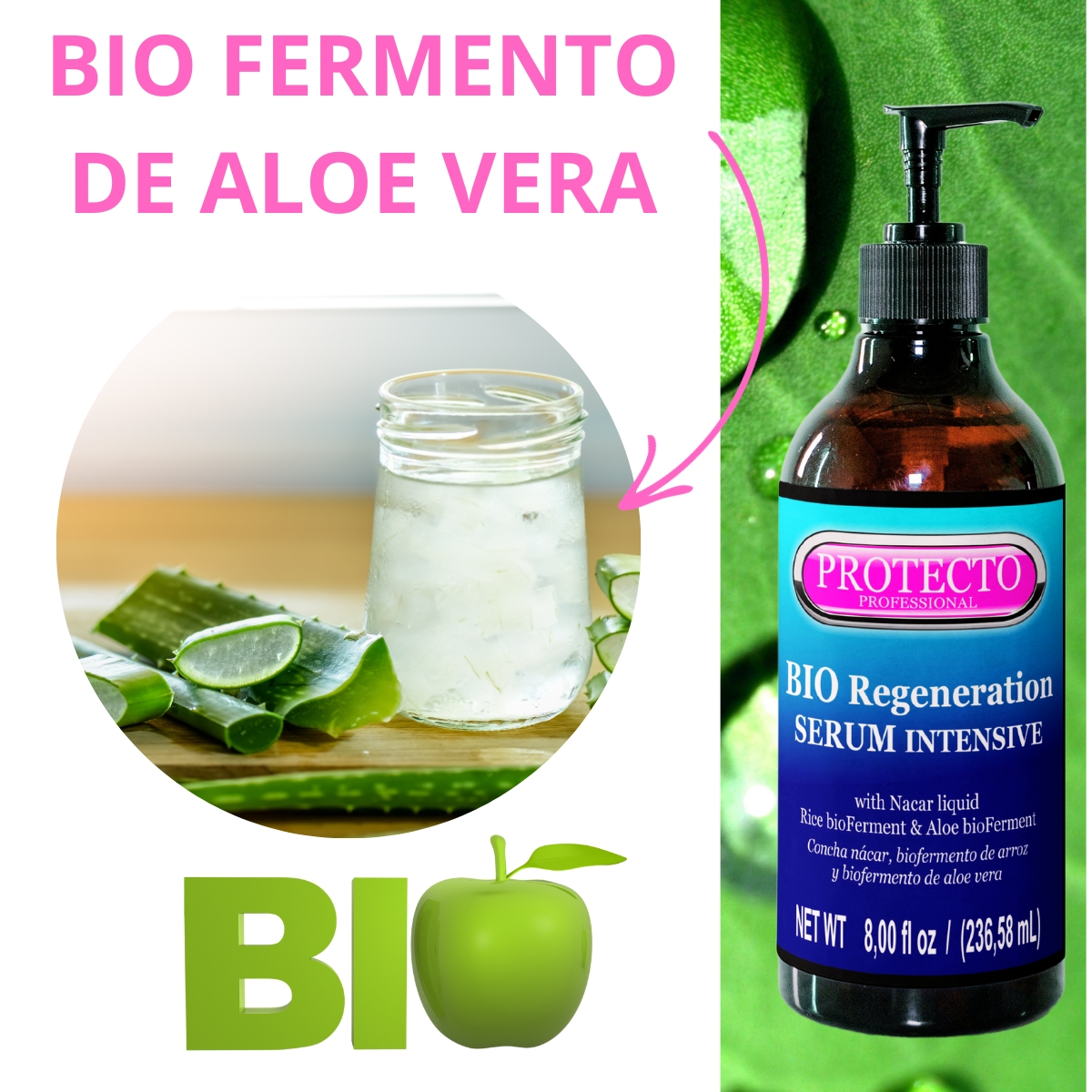 Serum Facial Bio Regenerador Cosmético / Conductor 8oz 236ml