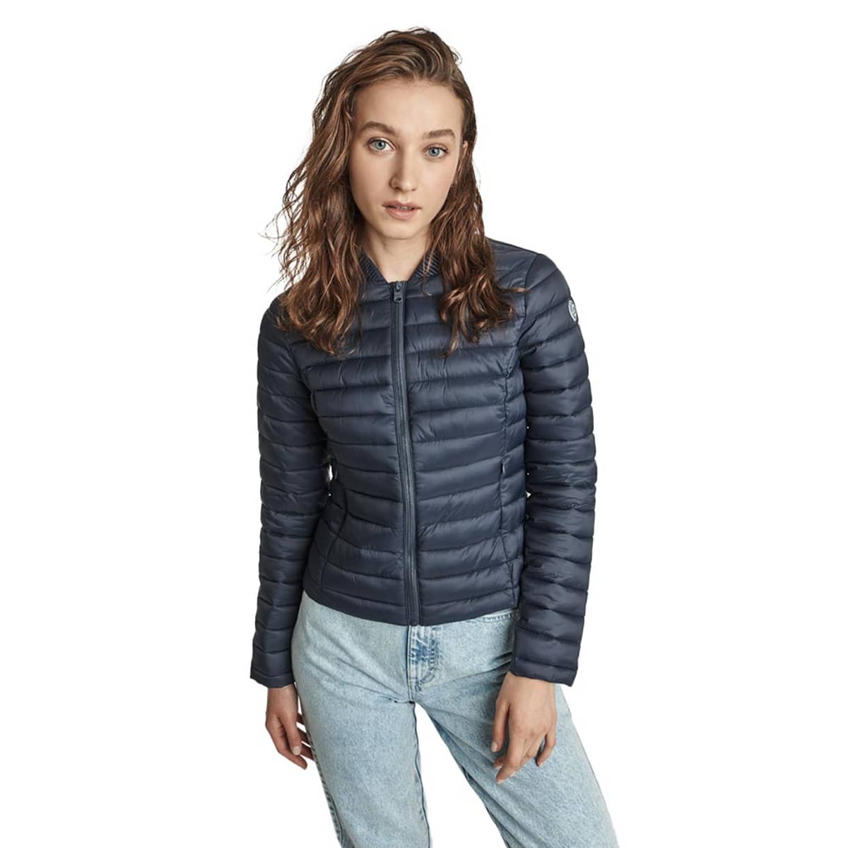 Chamarra ligera capitonada azul marino marca Holly Land para mujer, mod. 822181