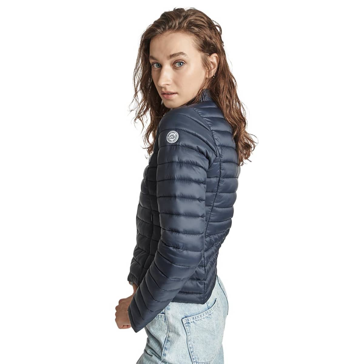 Chamarra ligera capitonada azul marino marca Holly Land para mujer, mod. 822181