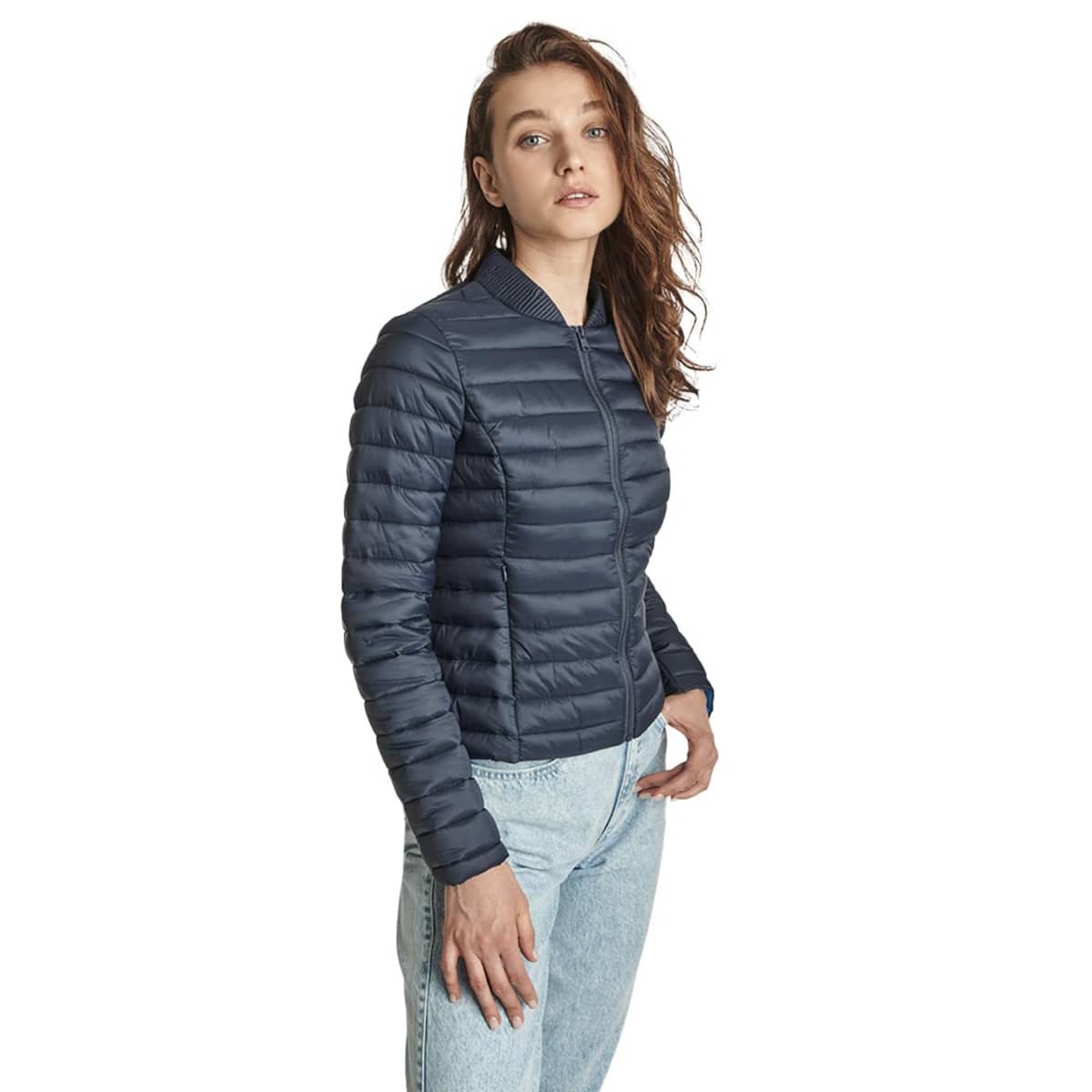Chamarra ligera capitonada azul marino marca Holly Land para mujer, mod. 822181