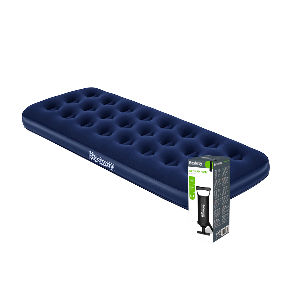 Cama Inflable Colchón Individual Bestway Camping + Bomba.