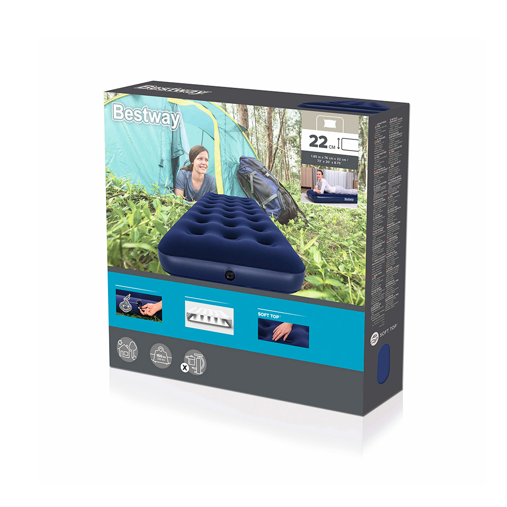 Cama Inflable Colchón Individual Bestway Camping + Bomba.