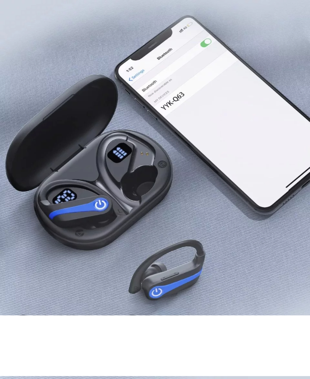 Auriculares Deportivos Inalámbricos Bluetooth Con Gancho