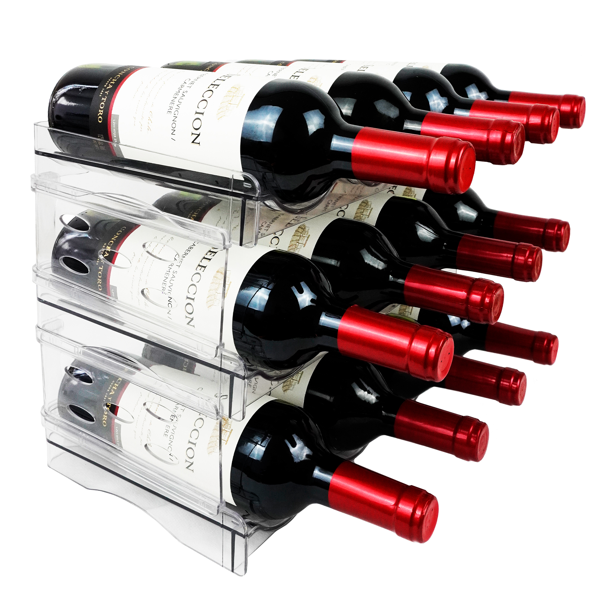 Estante Porta Botellas de 3 Niveles en Material PET: Organización Ecológica y Estilo Elegante..