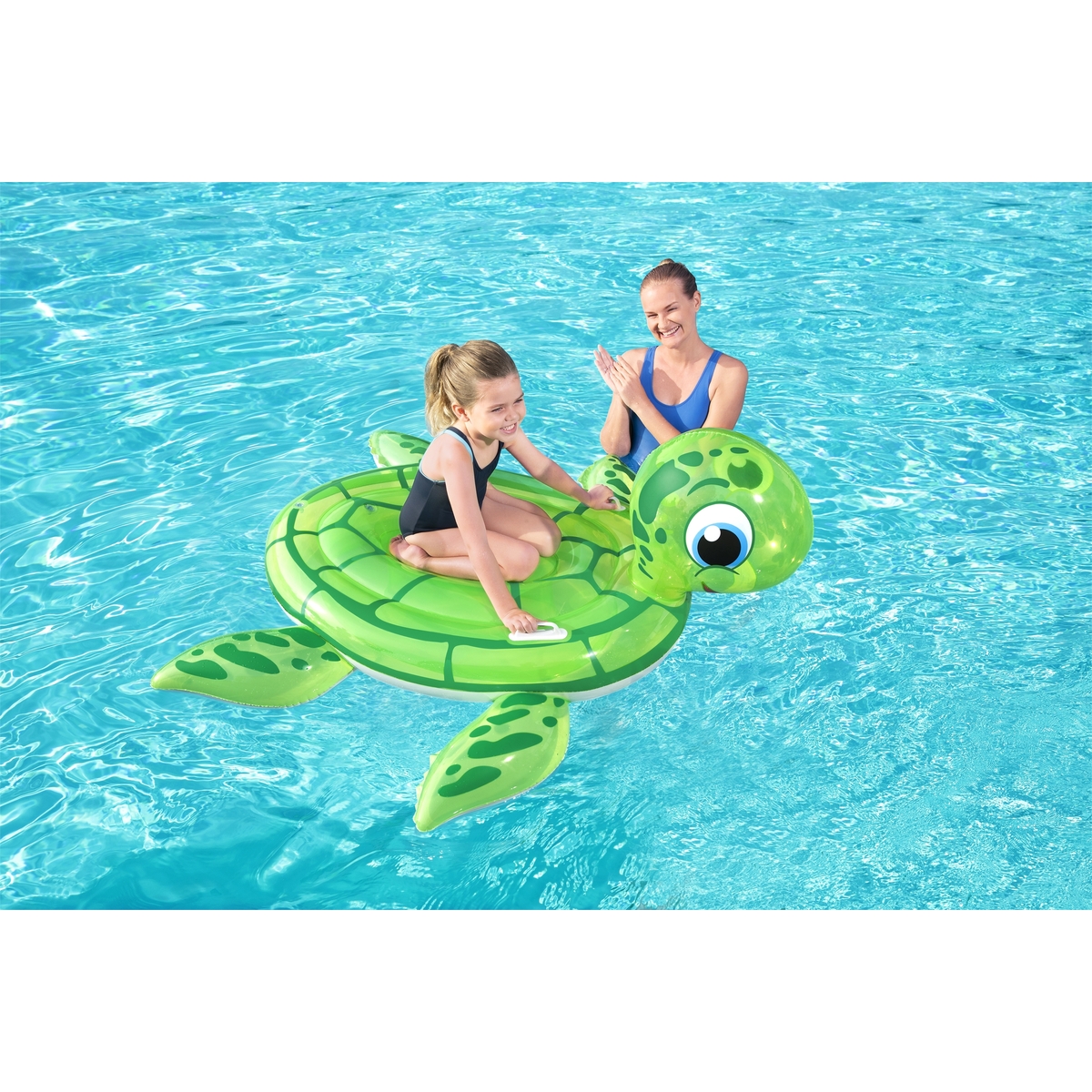Flotador montable tortuga 1.40 centimetros color verde caja (1)