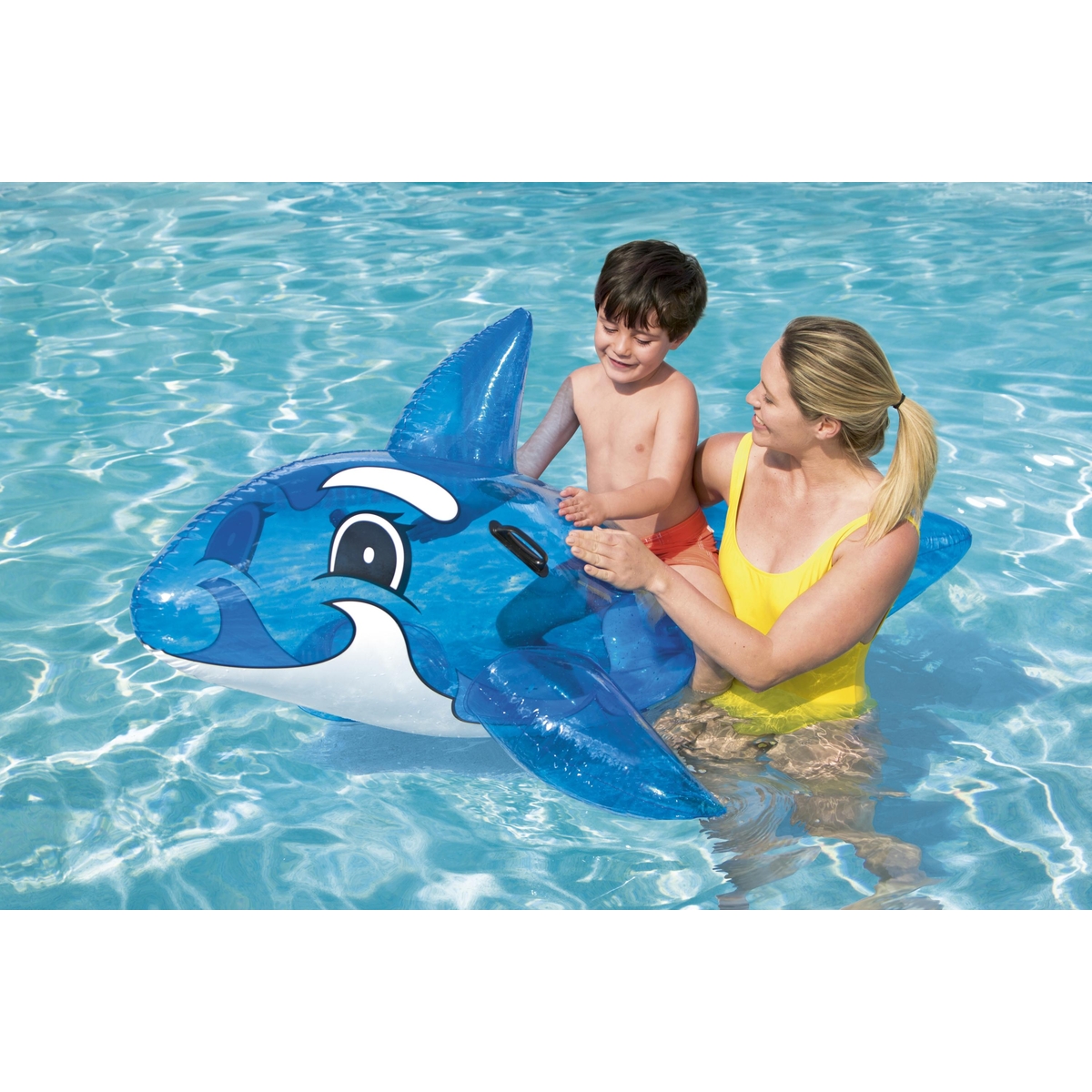 Montable Ballena color azul 1.57 metros x 94centimetros caja (1)