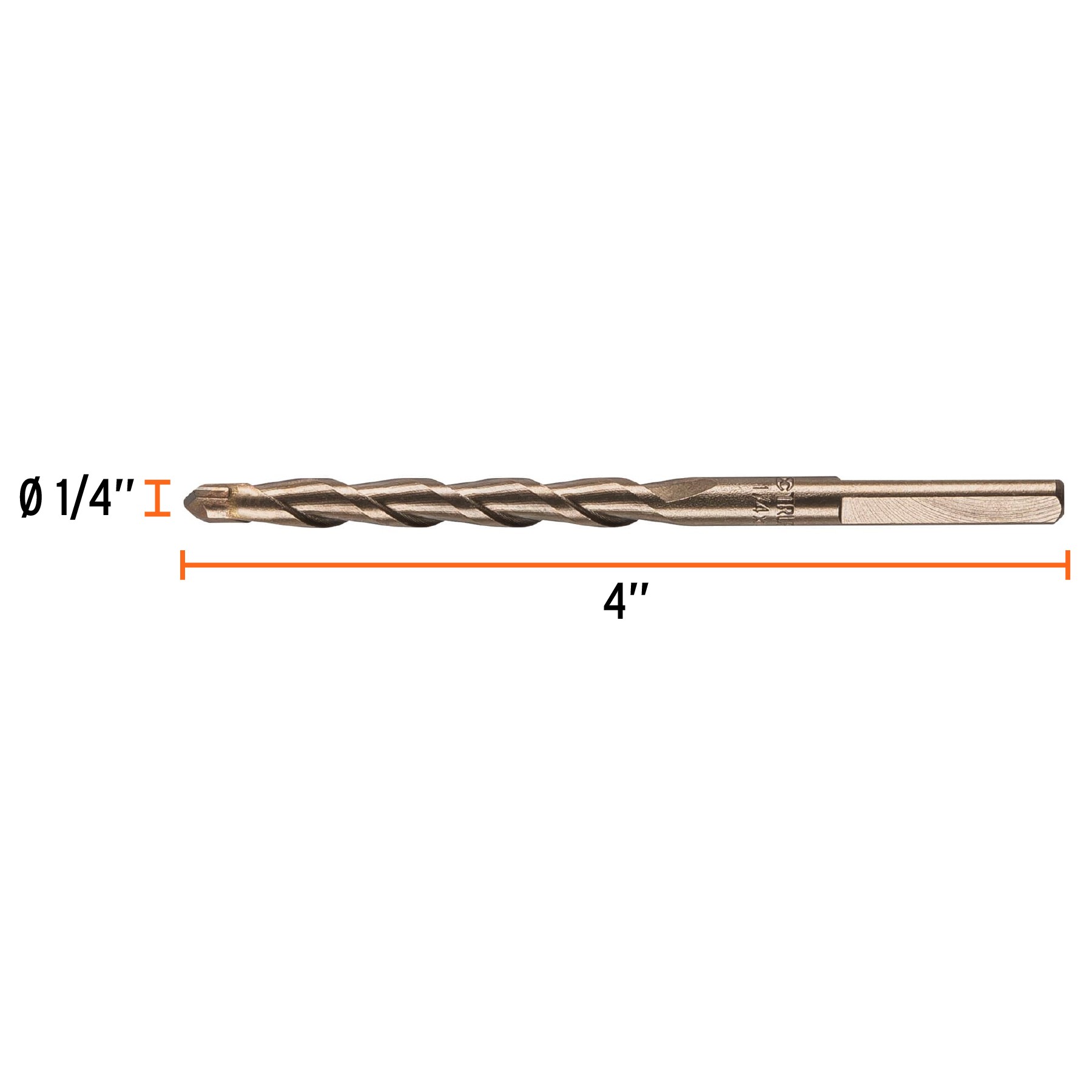 BROCA PARA CONCRETO DE 1/4 X 4", TRUPER 11203