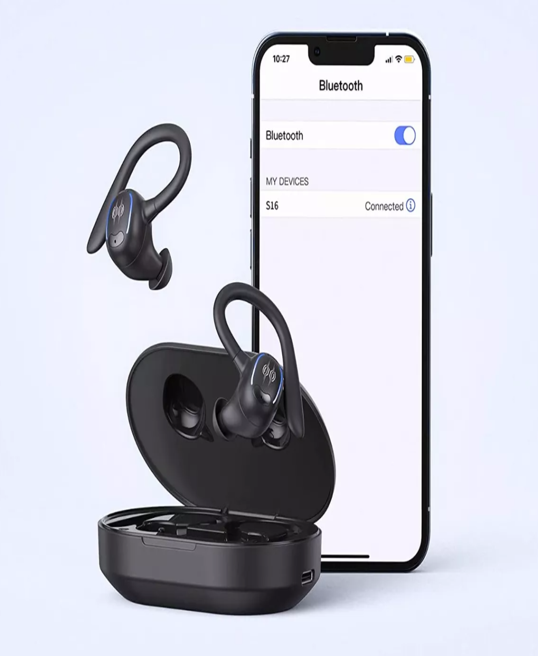 Auriculares Deportivos Bluetooth Impermeables Con Gancho