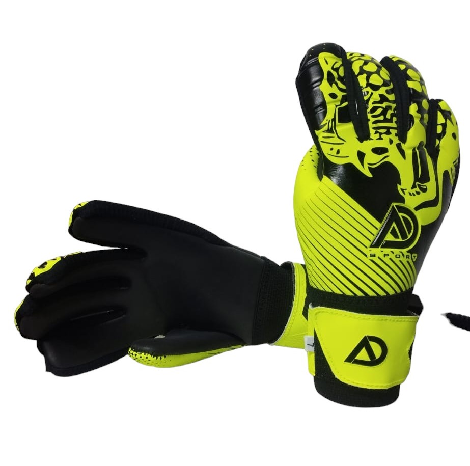Guantes Para Portero Modelo Ad Sport Xaguar Negro Neón | Sin Varillas Con Envio Gratis | Mundo Arquero