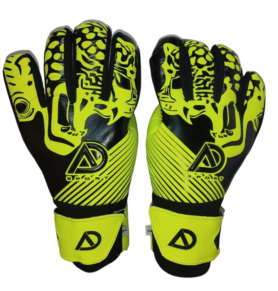 Guantes Para Portero Modelo Ad Sport Xaguar Negro Neón | Sin Varillas Con Envio Gratis | Mundo Arquero