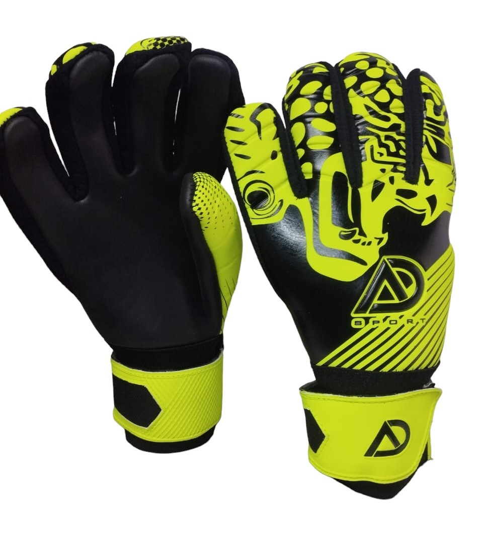 Guantes Para Portero Modelo Ad Sport Xaguar Negro Neón | Sin Varillas Con Envio Gratis | Mundo Arquero