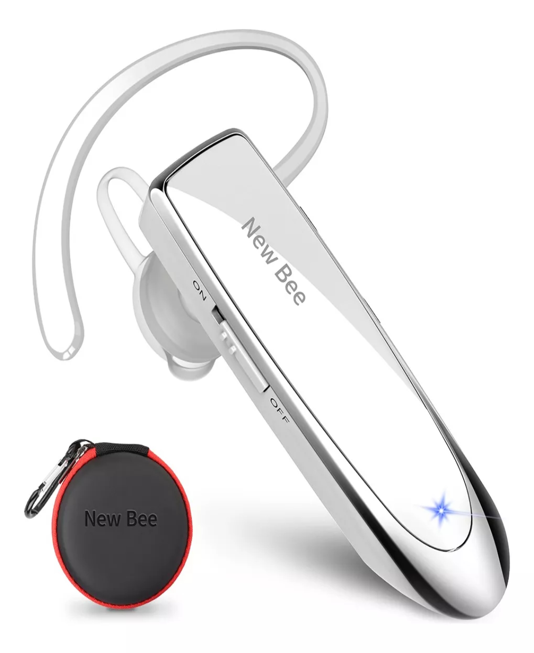 Auricular inalámbrico Bluetooth 30H Tiempo de conversación con doble  cancelación de ruido, llamadas manos libres, auriculares inalámbricos de un  solo