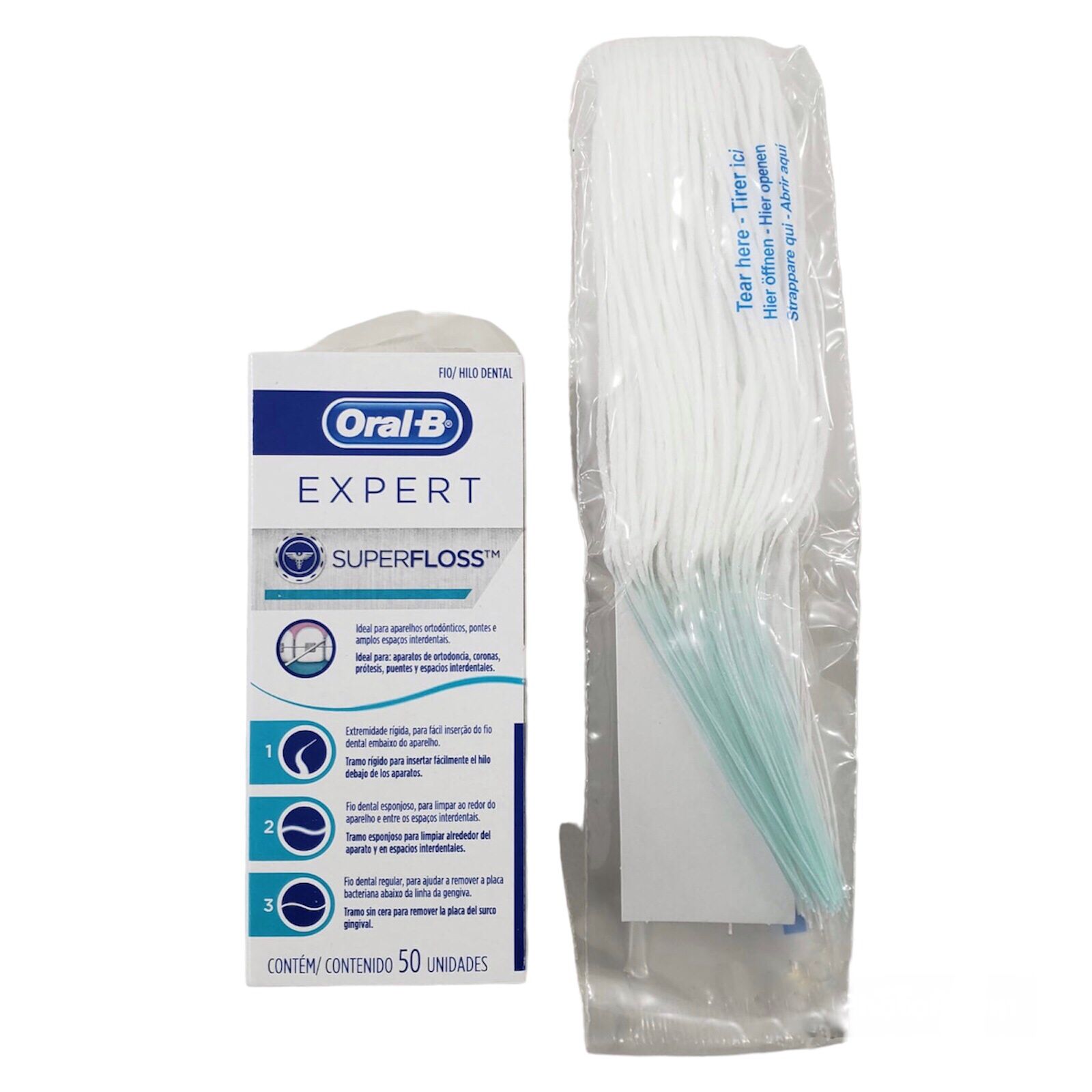 SuperFloss Hilo dental para Ortodoncia Oral-B