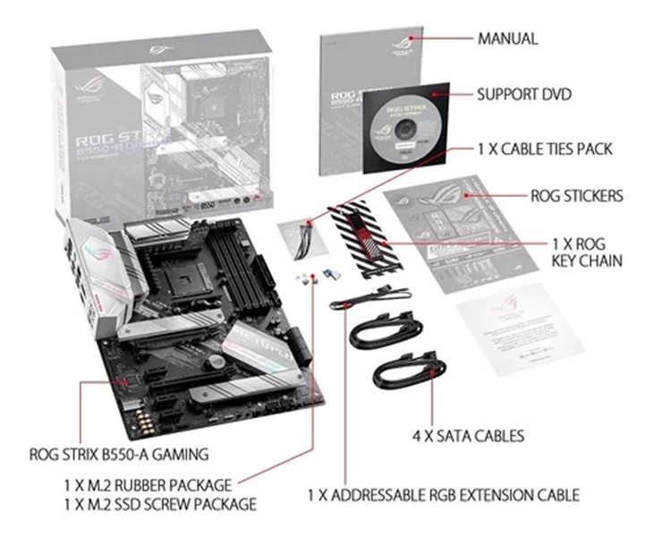 Motherboard Gamer Asus Rog Strix B550-a Gaming Am4 Ryzen Pc