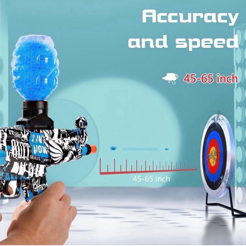 Pistola Lanza Hidrogel de Juguete con Laser Silenciador y Bateria Recargable