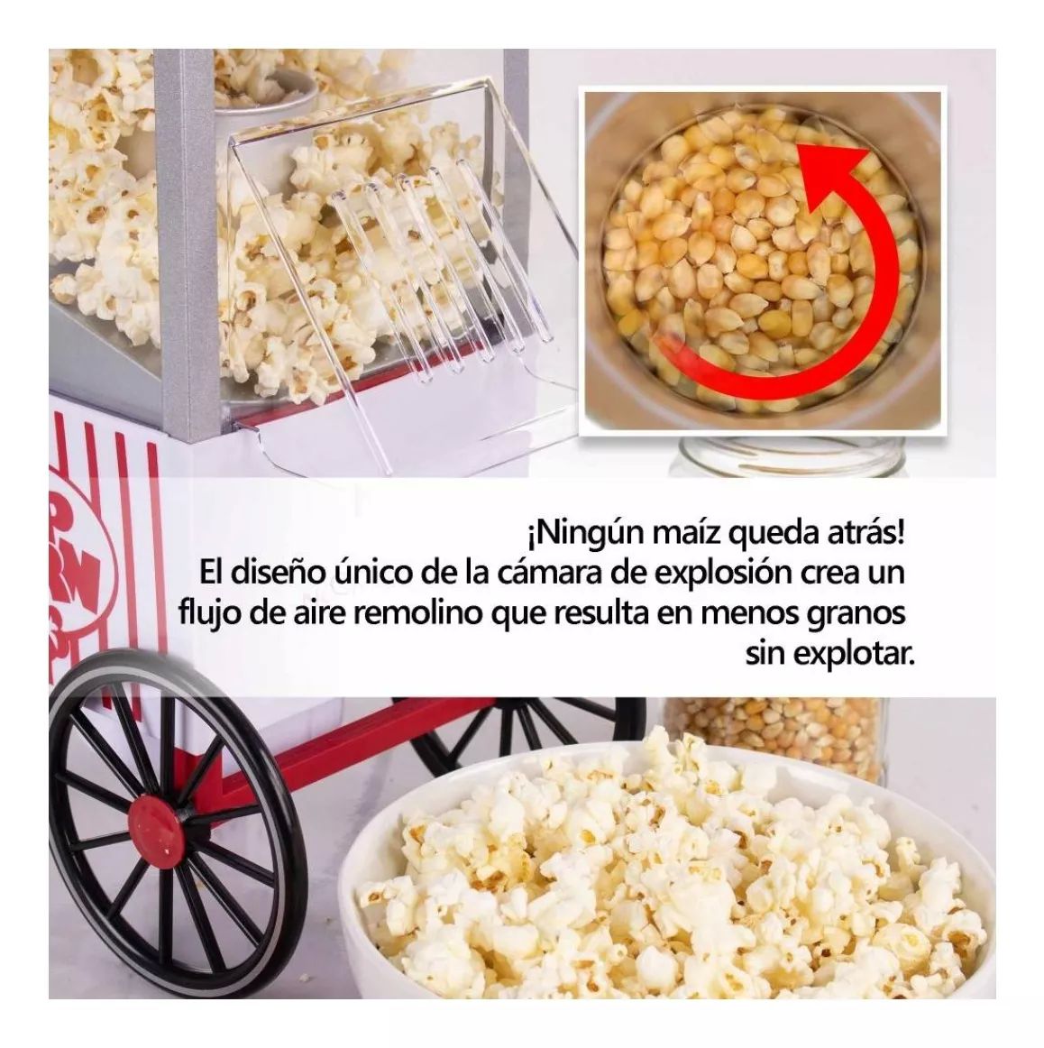 Máquina para Preparar Palomitas Nostalgia Rojo NHAP521RW