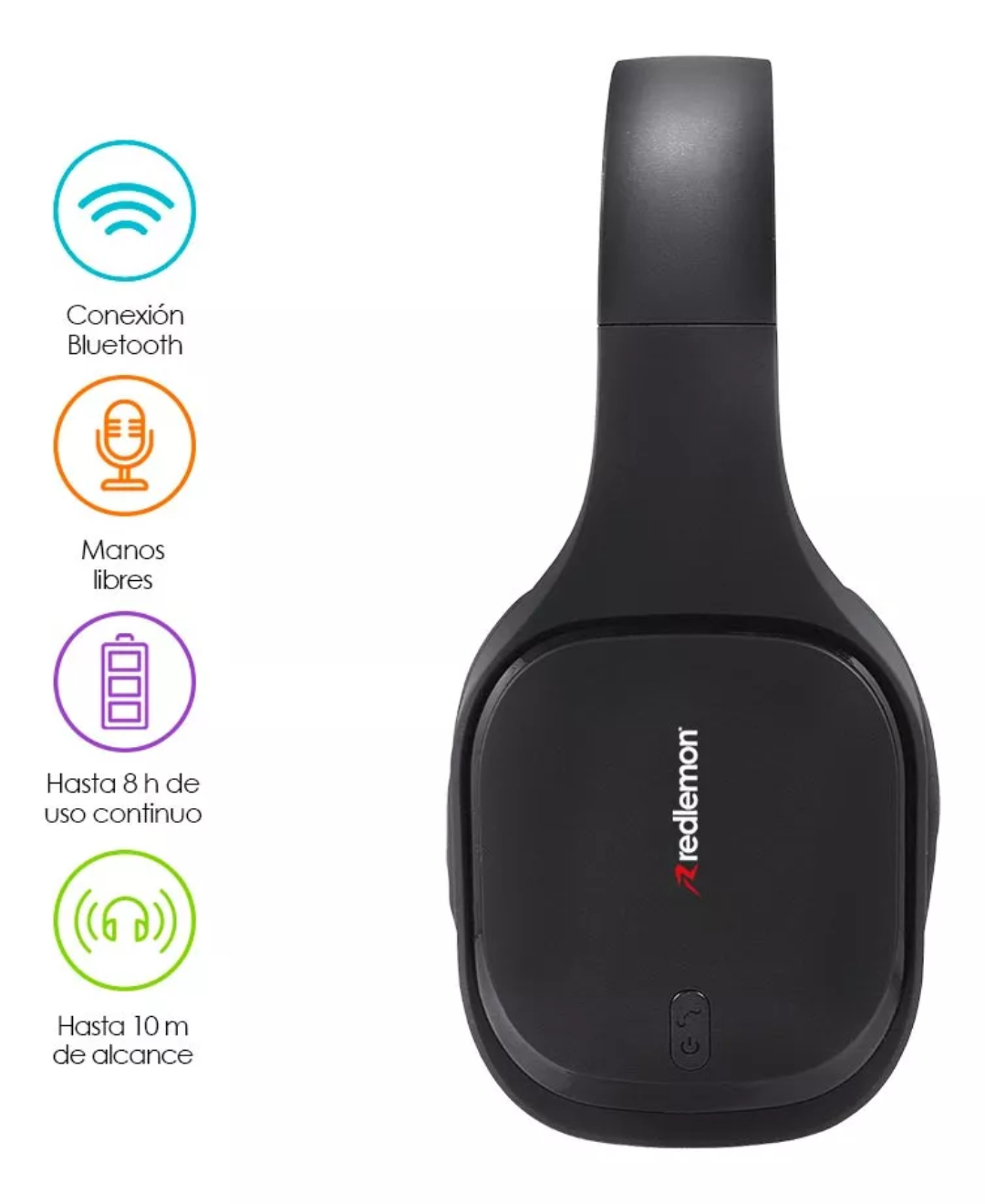 Redlemon Audifonos Audifonos Manos Libres Diadema Bluetooth