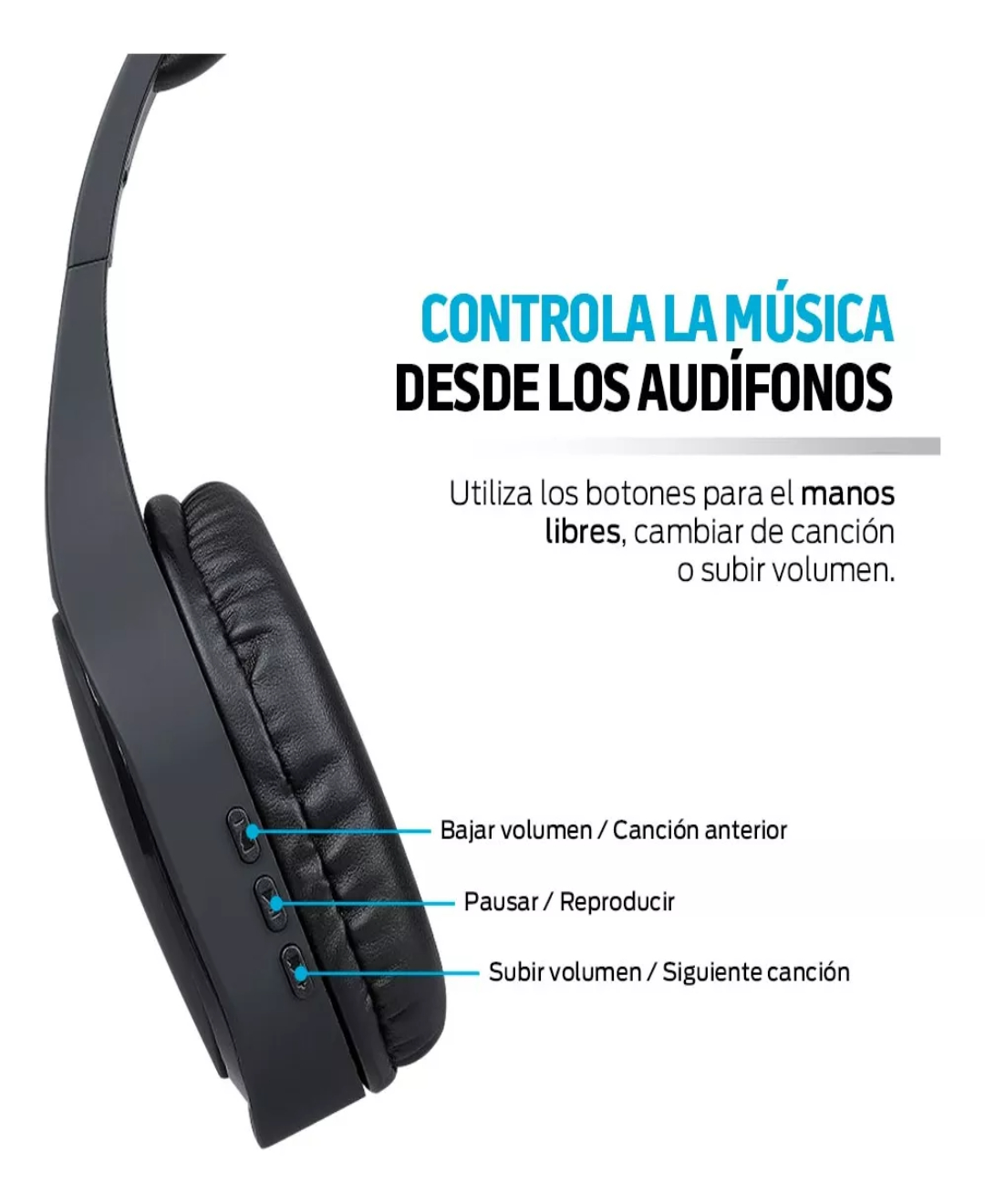Redlemon Audífonos Bluetooth Inalámbricos Hd De Diadema Color Negro