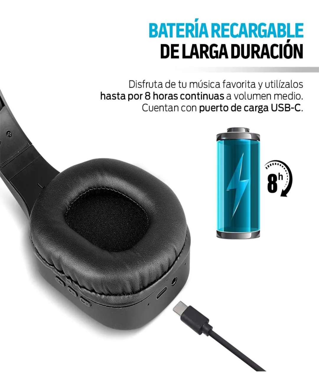 Redlemon Audífonos Bluetooth Inalámbricos Hd De Diadema Color Negro