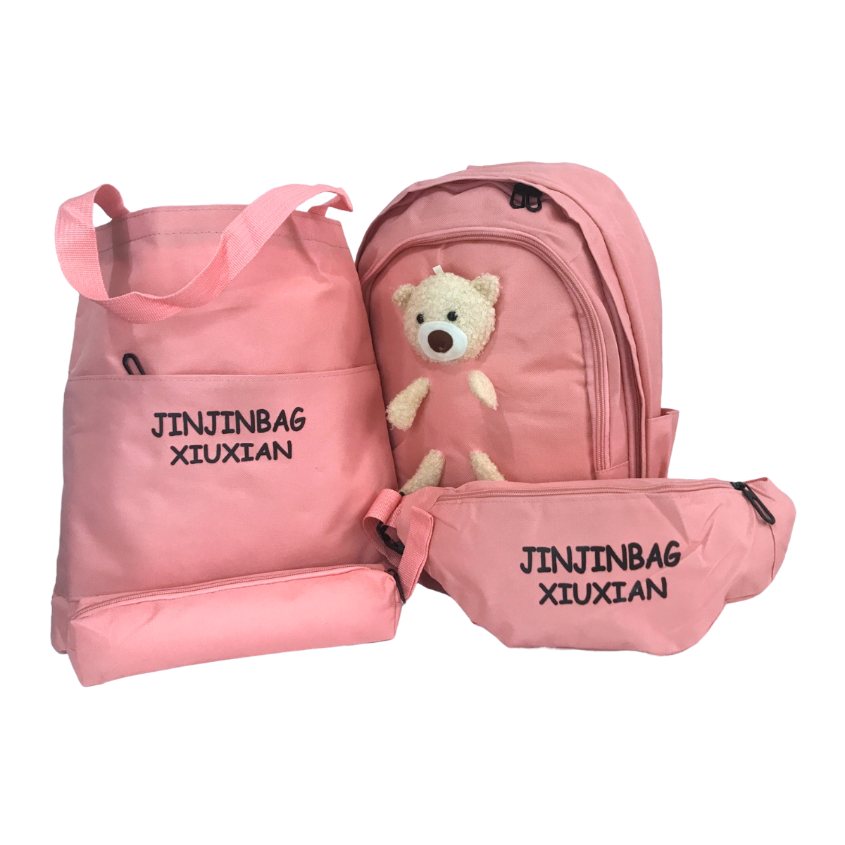 Combo De Mochila, Bolso, Cangurera Y Lapicero