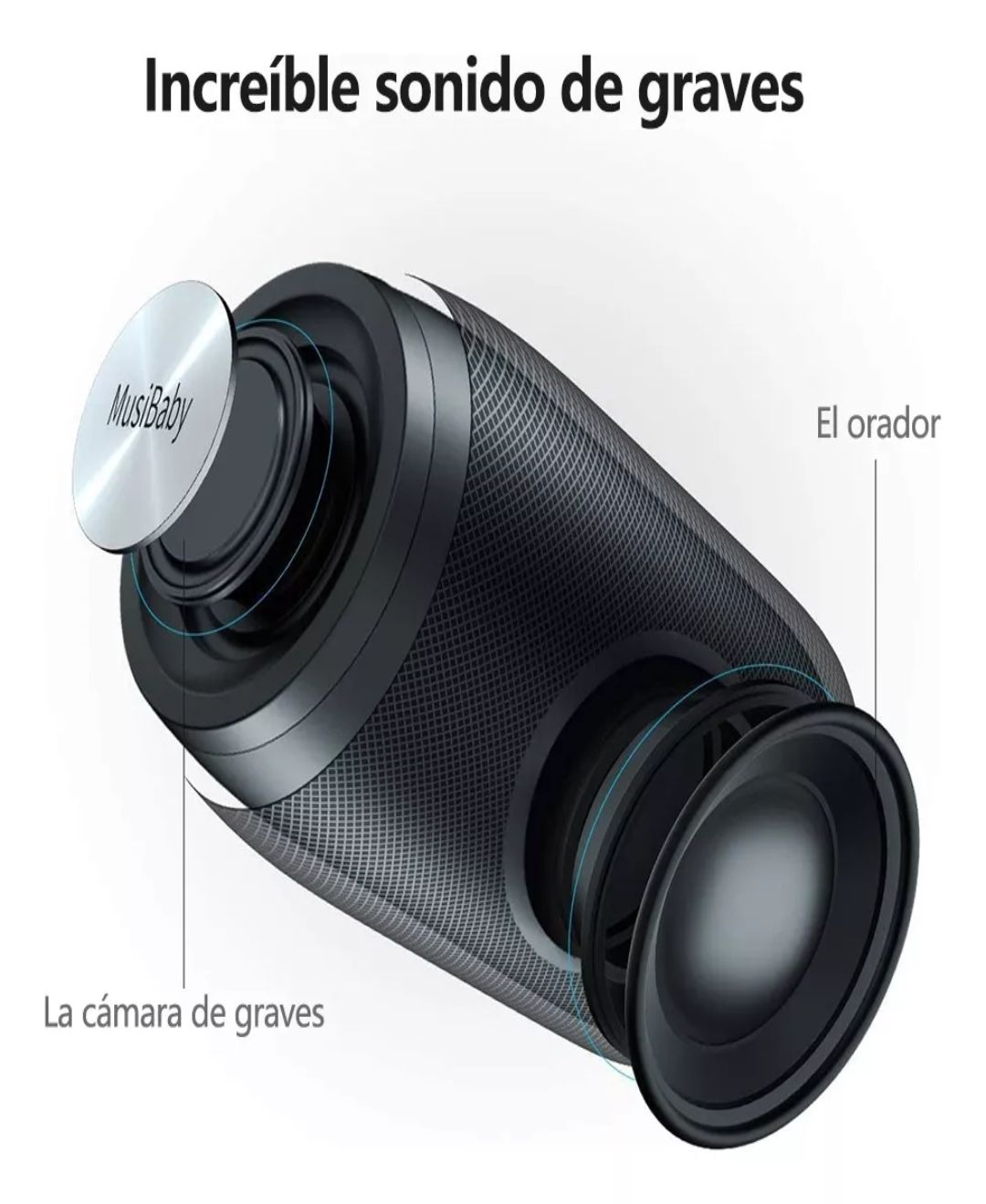 Bocina Zealot S32 portátil con bluetooth y wifi negra
