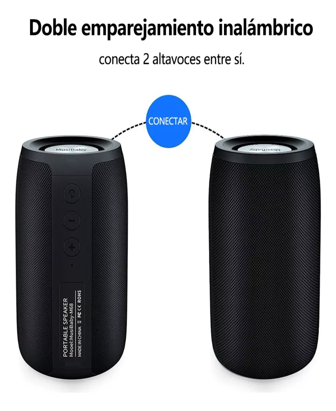 Bocina Zealot S32 portátil con bluetooth y wifi negra
