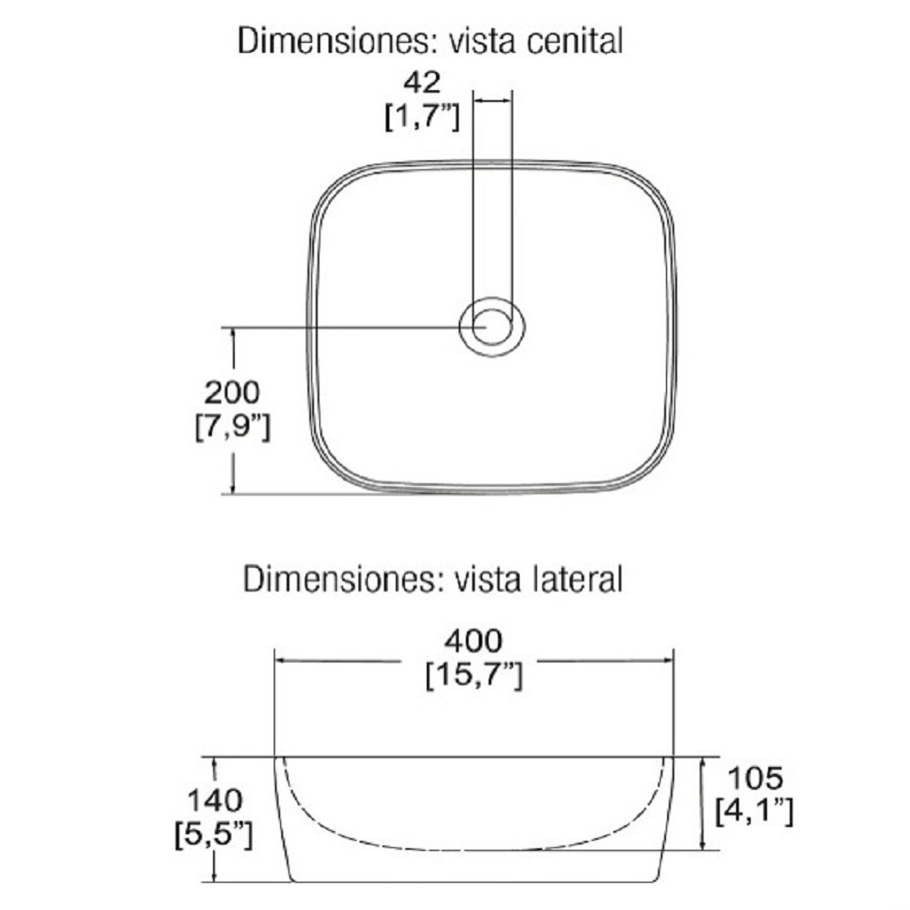Lavabo Santorini de sobreponer HELVEX.