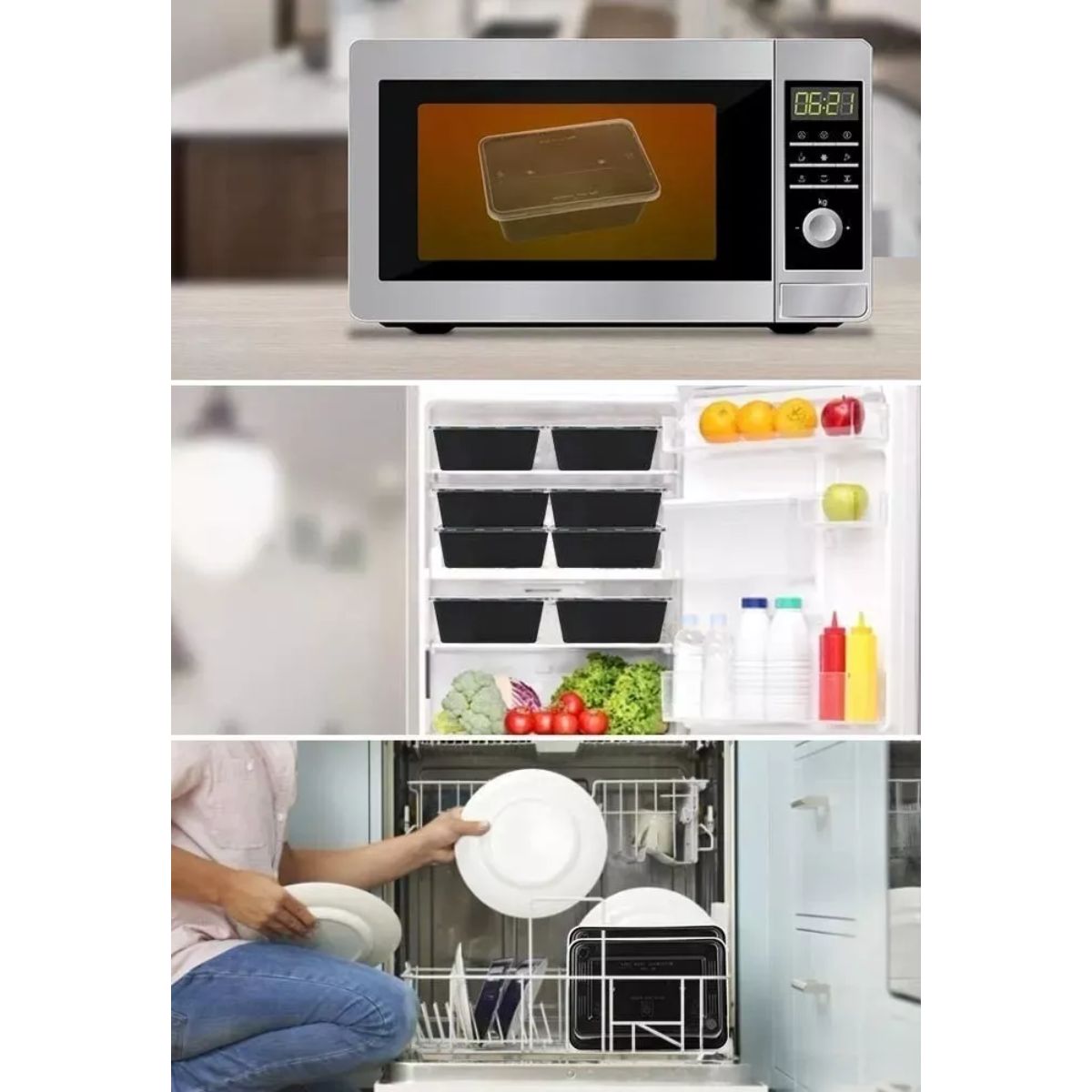 50 piezas Recipiente comida