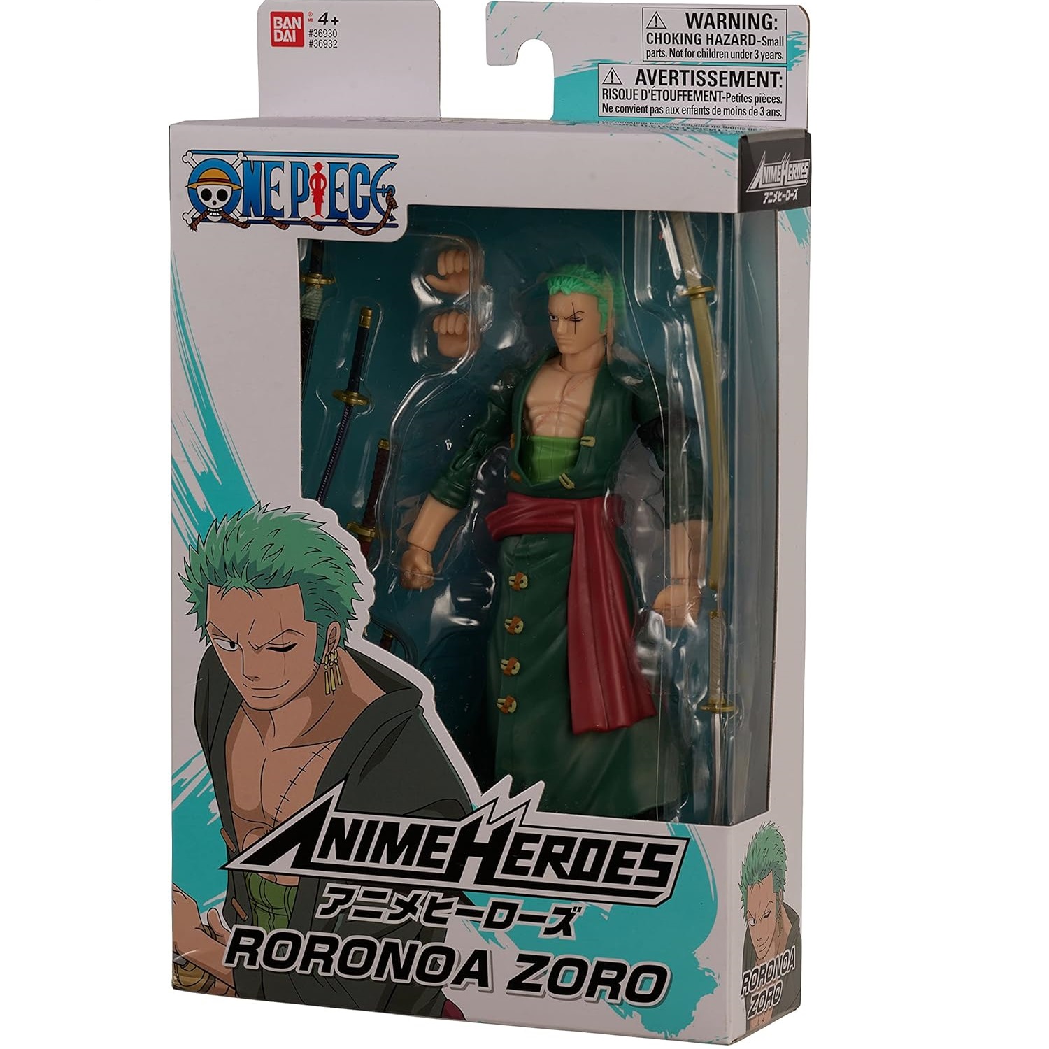 ZORO ONE PIECE BANDAI Anime Heroes Figura de acción Articulada