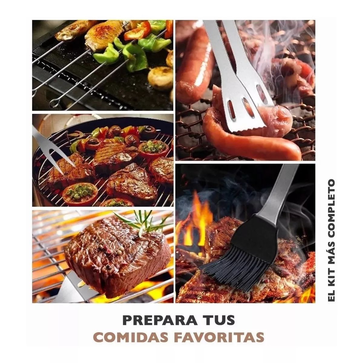 Kit de parrilla Acero 9 piezas