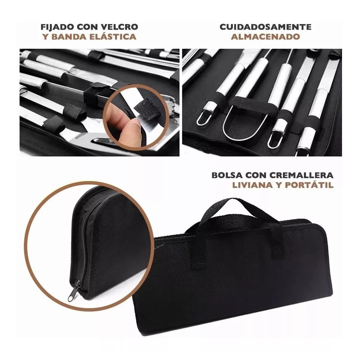 Kit de parrilla Acero 9 piezas