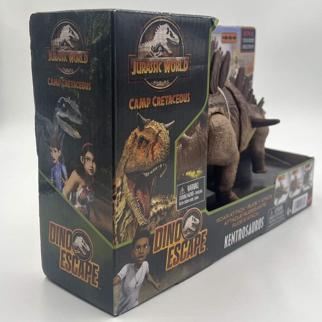 Kentrosaurus Jurassic World, Kentrosaurus, Ruge y Ataca, Juguete para niños de 4 años en adelante Jurassic PARK