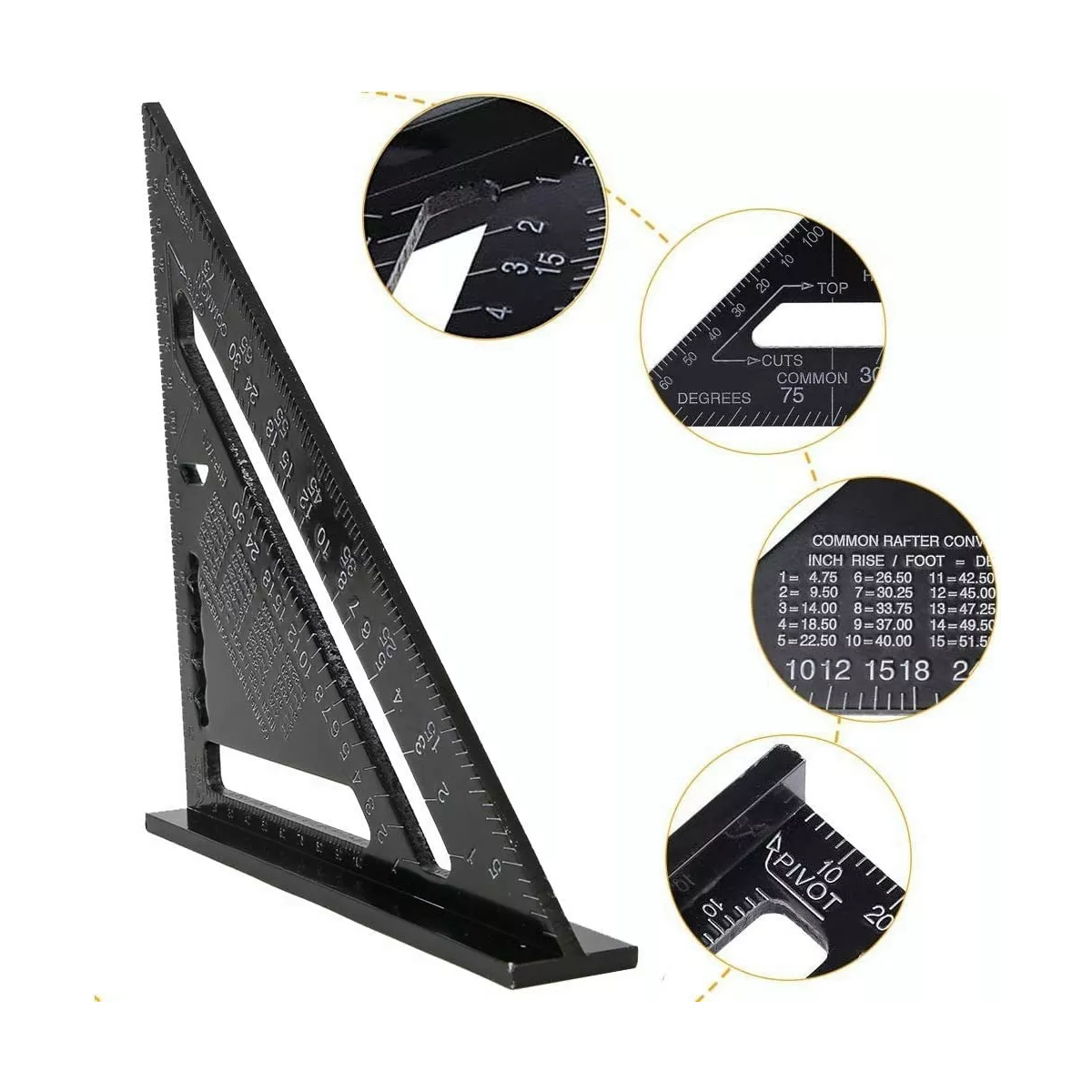 Escuadra Rapida Universal Aluminio 7 17cm Para Carpintero