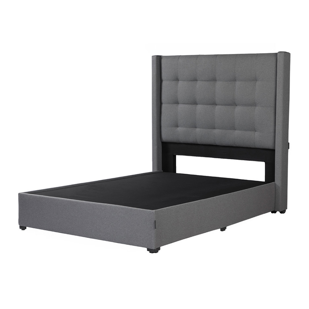 Colchón Matrimonial Spring Air LeMans con Cabecera Dicasa Titan y Base Cama Orleans Gris